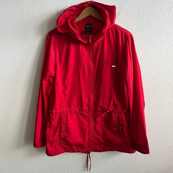 NWOT Armani Exchange Women's Red Utility Parka Jacket Size M Style 8NYK20 - Picture 2 of 14
